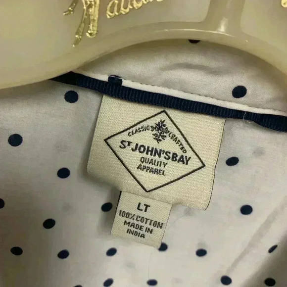 St. John’s Bay Women’s Polka Dot Button Down Blouse - Picture 3 of 4
